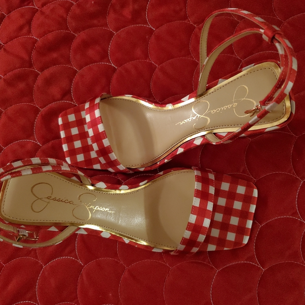 Jessica Simpson Red Gingham Shoe